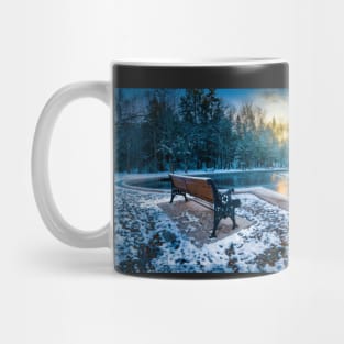 Lonely Moment at Heart Shaped Pond Mug